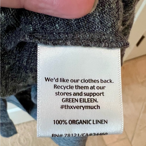 Eileen Fisher Charcoal Organic Linen Dress - Picture 6 of 11